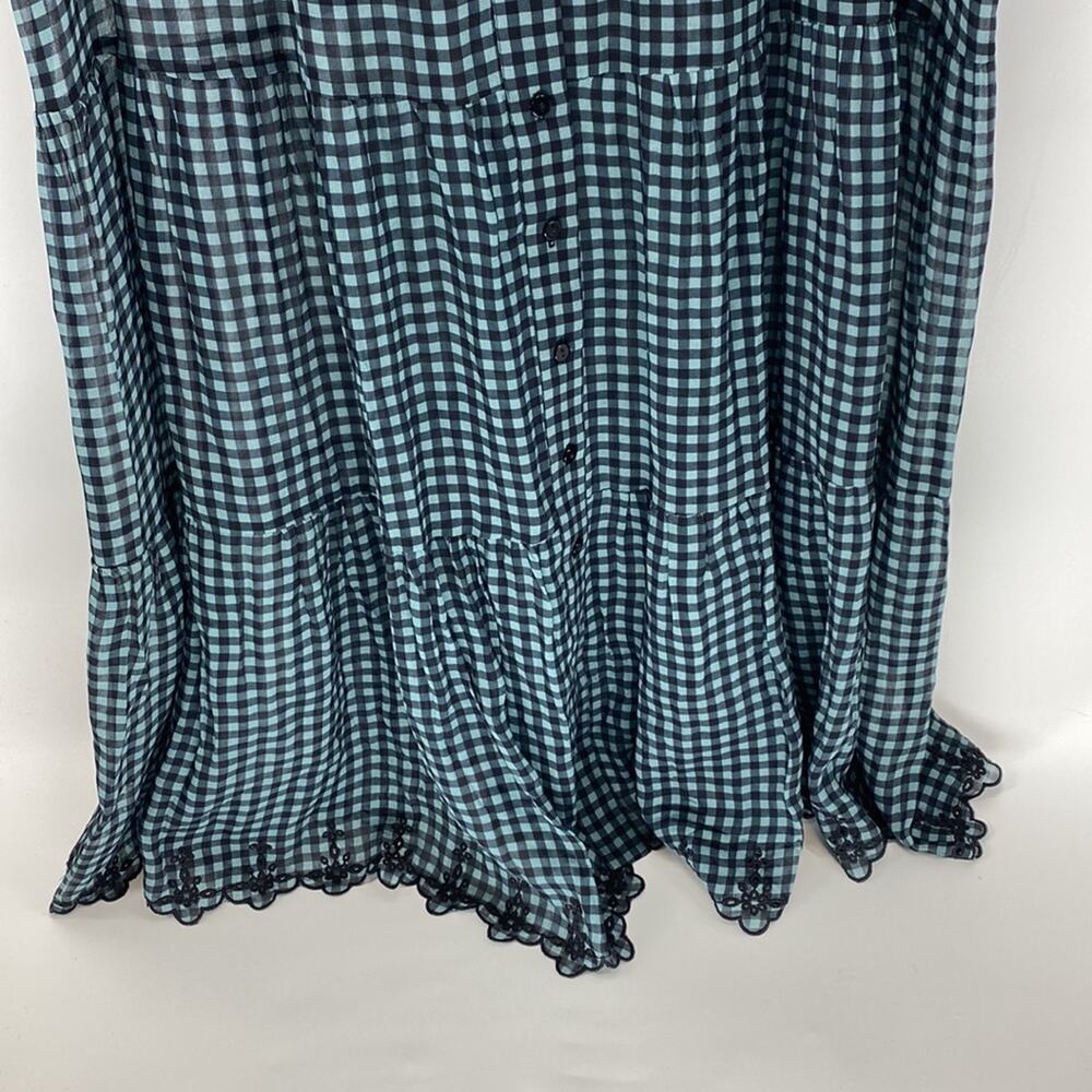 Johnny Was Jade Gingham Plaid Lana Tiered Midi dress size S bohemian prairie - Picture 12 of 15